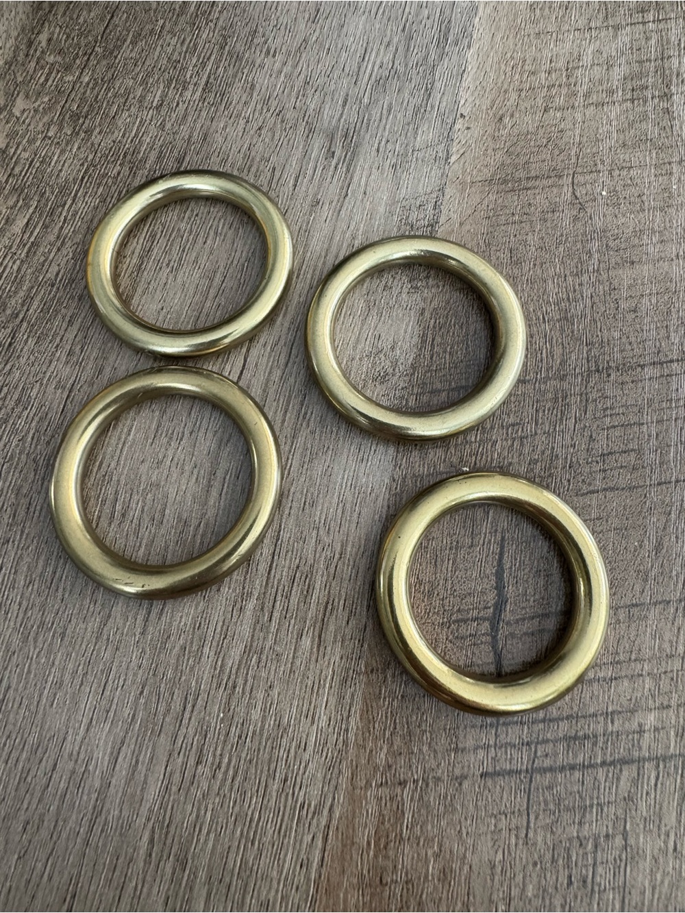 Coach Solid Brass 1.25" O-Ring Replacement Hardware Lot of 4